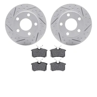 R1 Concepts WBSN1-74016 Brake Rotors - Carbon Coated - D/S W/ Perf Sport Pads